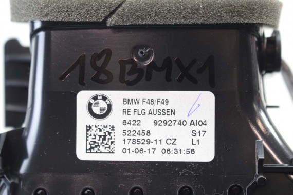 BMW X1 F48 KRATKI WLOTY POWIETRZA KONSOLI 9292739 9292741 64229292740 9332485 kratka wlot nawiewu X2 F39 9332456 64229292739