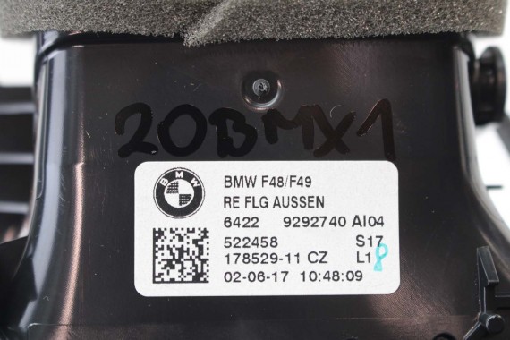 BMW X1 F48 KRATKI WLOTY POWIETRZA KONSOLI 9292739 9292741 64229292740 9332485 kratka wlot nawiewu X2 F39 9332456 64229292739