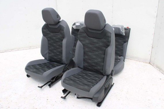 VW ID4 Pro FOTELE KOMPLET FOTELI siedzeń siedzenia fotel tapicerka 11A welur kolor szary kanapa siedzisko oparcie fotel EUROPA