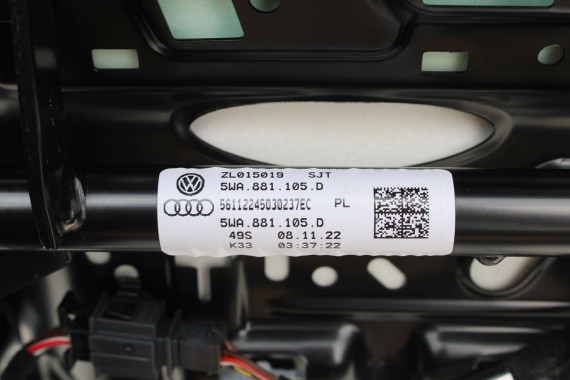 VW ID4 Pro FOTELE KOMPLET FOTELI siedzeń siedzenia fotel tapicerka 11A welur kolor szary kanapa siedzisko oparcie fotel EUROPA