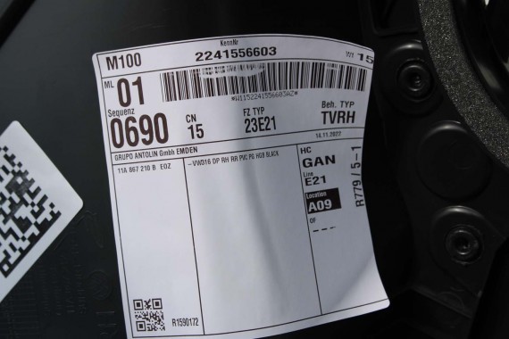 VW ID4 Pro FOTELE KOMPLET FOTELI siedzeń siedzenia fotel tapicerka 11A welur kolor szary kanapa siedzisko oparcie fotel EUROPA