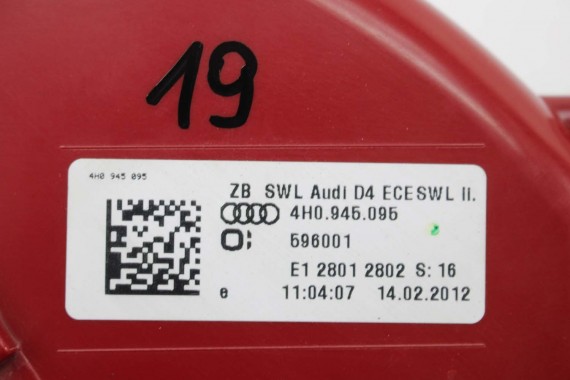 AUDI A8 LAMPY LED TYŁ 4H0945095 4H0945096 4H0945095 4H0945096 lampa tylna D4 4H0945093 4H0945094 4H0945095 4H0945096 4H0945095