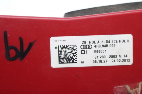 AUDI A8 LAMPY LED TYŁ 4H0945095 4H0945096 4H0945095 4H0945096 lampa tylna D4 4H0945093 4H0945094 4H0945095 4H0945096 4H0945095