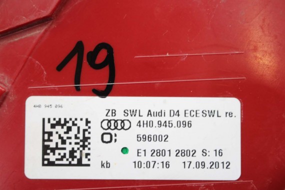 AUDI A8 LAMPY LED TYŁ 4H0945095 4H0945096 4H0945095 4H0945096 lampa tylna D4 4H0945093 4H0945094 4H0945095 4H0945096 4H0945095