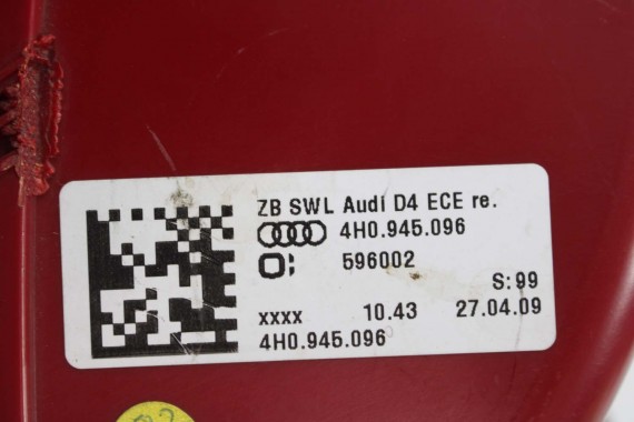 AUDI A8 LAMPY LED TYŁ 4H0945095 4H0945096 4H0945095 4H0945096 lampa tylna D4 4H0 945 093 4H0945093 4H0945094 4H0945095 4H0945096