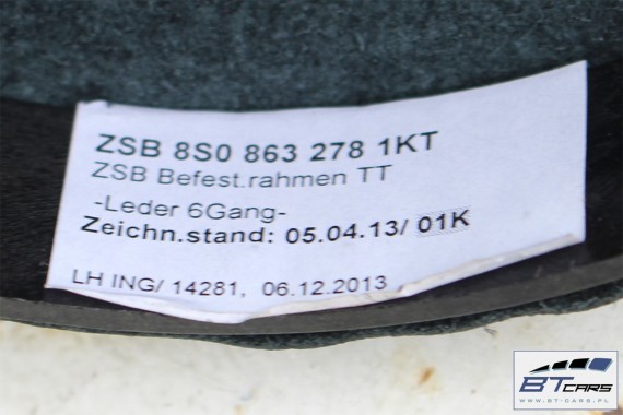 AUDI TT GAŁKA ZMIANY BIEGÓW + MIESZEK 8S0863278 1KT - czarny soul 8S0 863 278 8S 2015- 8S0863278 8S0863278