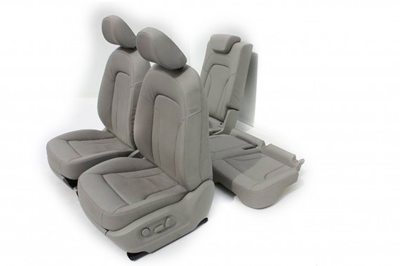 AUDI Q5 FOTEL FOTELE KANAPA TAPICERKA SZARA ACHAT 8R skóra siedzisko oparcie