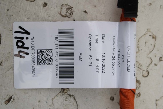 VW ID4 WIĄZKA przewód 1EA971475C AUDI Q4 1EA971475C 1EA971475F 1EA971475E ŁADOWANIA kabel ładowania przewód Wysokowoltowy