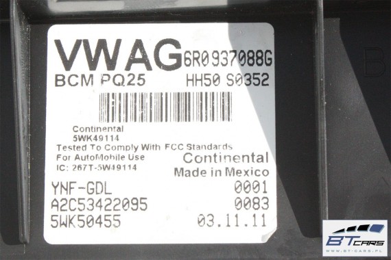 VW THE BEETLE MODUŁ STEROWNIK BORDNETZ BCM 6R0937088G 7H0937088C 6R0 937 088 G 6R0937088G 7H0937088C 6R0937088G 7H0937088C