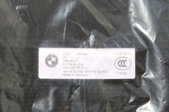 BMW 5 G30 DYWANIKI PODŁOGI 7419494 wycieraczki kolor czarny 7419494 51477419494 7419494 8596265 7419494 51477419494 7419494 G31