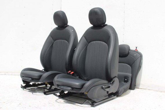 MINI F56 FOTELE KOMPLET FOTELI siedzeń siedzenia tapicerka +boczki drzwiowe MINI Yours Leder Lounge/carbon-black LCi JCW