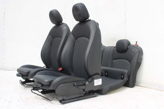 MINI F56 FOTELE KOMPLET FOTELI siedzeń siedzenia tapicerka +boczki drzwiowe MINI Yours Leder Lounge/carbon-black LCi JCW