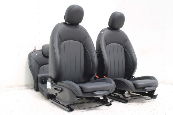 MINI F56 FOTELE KOMPLET FOTELI siedzeń siedzenia tapicerka +boczki drzwiowe MINI Yours Leder Lounge/carbon-black LCi JCW
