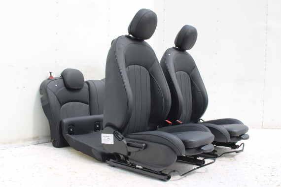 MINI F56 FOTELE KOMPLET FOTELI siedzeń siedzenia tapicerka +boczki drzwiowe MINI Yours Leder Lounge/carbon-black LCi JCW