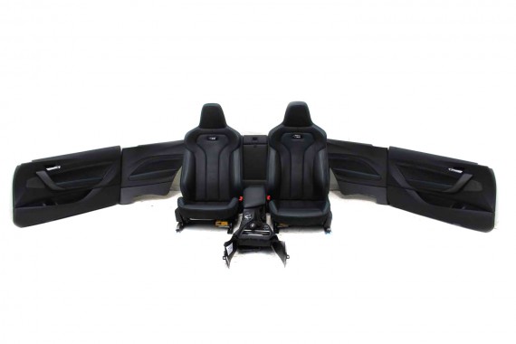 BMW M2 F87 FOTELE KOMPLET FOTELI siedzeń siedzenia tapicerka M PAKIET + boczki drzwiowe czarne MPower Performance 'M' M2 F87