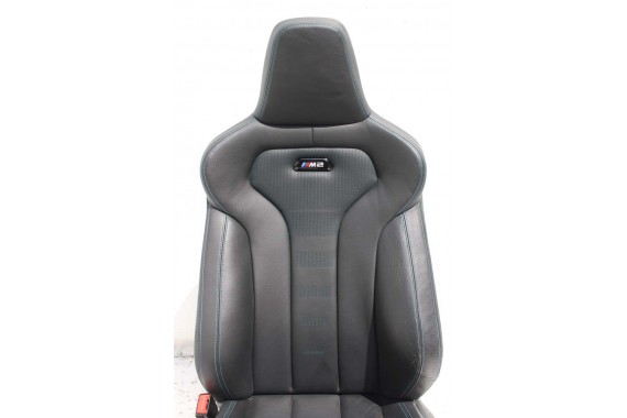 BMW M2 F87 FOTELE KOMPLET FOTELI siedzeń siedzenia tapicerka M PAKIET + boczki drzwiowe czarne MPower Performance 'M' M2 F87
