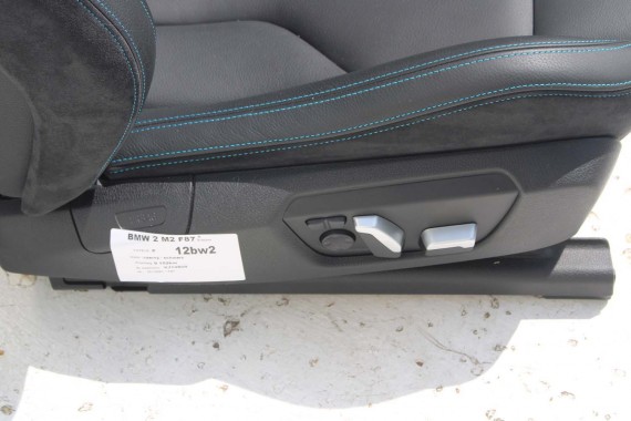 BMW M2 F87 FOTELE KOMPLET FOTELI siedzeń siedzenia tapicerka M PAKIET + boczki drzwiowe czarne MPower Performance 'M' M2 F87