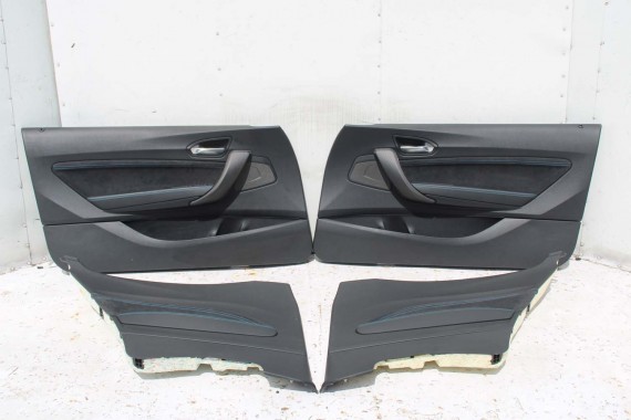 BMW M2 F87 FOTELE KOMPLET FOTELI siedzeń siedzenia tapicerka M PAKIET + boczki drzwiowe czarne MPower Performance 'M' M2 F87