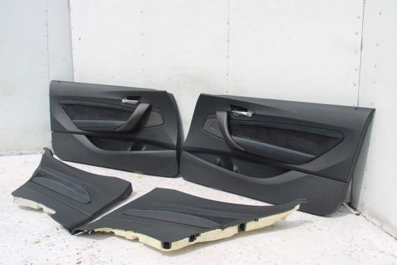 BMW M2 F87 FOTELE KOMPLET FOTELI siedzeń siedzenia tapicerka M PAKIET + boczki drzwiowe czarne MPower Performance 'M' M2 F87