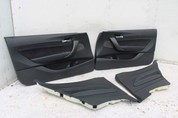 BMW M2 F87 FOTELE KOMPLET FOTELI siedzeń siedzenia tapicerka M PAKIET + boczki drzwiowe czarne MPower Performance 'M' M2 F87