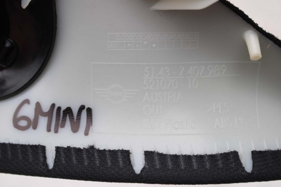 MINI F55 POSZYCIE SŁUPEK A 7407989 górne podsufitki 7407989 7407990 51437407990 L + P 7407989 7407990 7407989 7407990 7407989