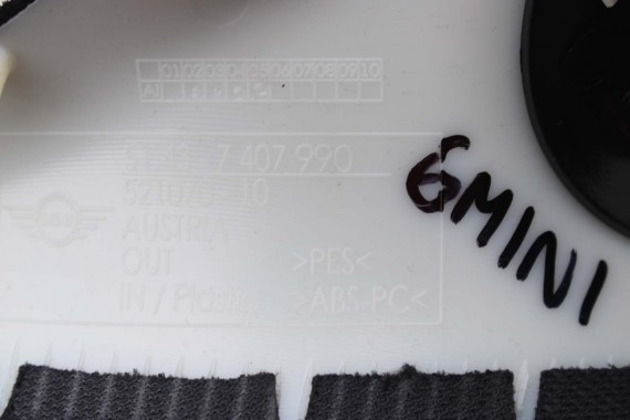 MINI F55 POSZYCIE SŁUPEK A 7407989 górne podsufitki 7407989 7407990 51437407990 L + P 7407989 7407990 7407989 7407990 7407989
