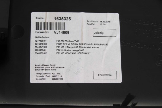 BMW M2 F87 FOTELE KOMPLET FOTELI siedzeń siedzenia tapicerka M PAKIET + boczki drzwiowe czarne MPower Performance 'M' M2 F87