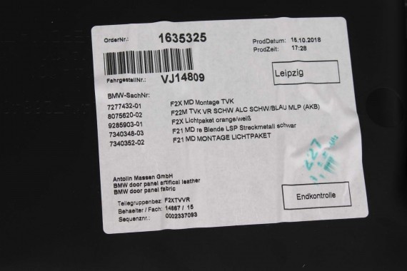 BMW M2 F87 FOTELE KOMPLET FOTELI siedzeń siedzenia tapicerka M PAKIET + boczki drzwiowe czarne MPower Performance 'M' M2 F87