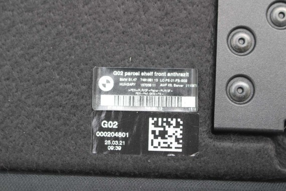 BMW X4 G02 PÓŁKA TYLNA TYŁ BAGAŻNIKA 7483726 7418881 51467483726 7483726 7483726 7418881 7483726 7418881 7483726 X4M F98 LCi