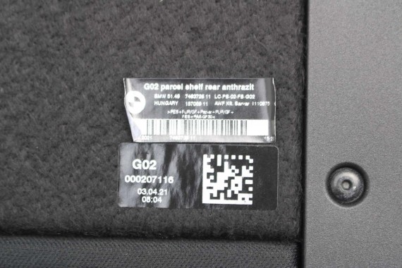 BMW X4 G02 PÓŁKA TYLNA TYŁ BAGAŻNIKA 7483726 7418881 51467483726 7483726 7483726 7418881 7483726 7418881 7483726 X4M F98 LCi