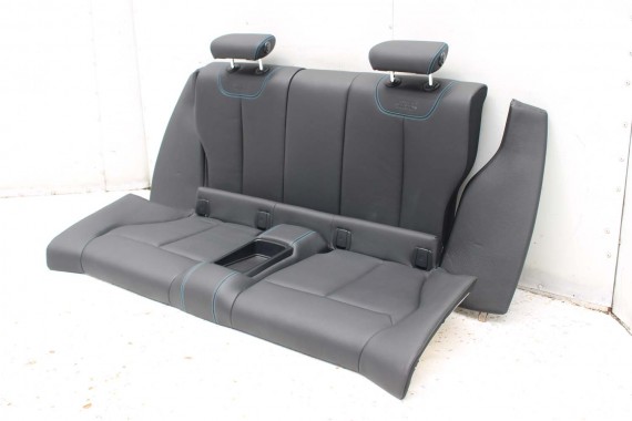 BMW M2 F87 FOTELE KOMPLET FOTELI siedzeń siedzenia tapicerka + boczki drzwiowe czarne MPower Dakota/schwarz/Kontrast blau M2 F87