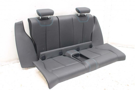 BMW M2 F87 FOTELE KOMPLET FOTELI siedzeń siedzenia tapicerka + boczki drzwiowe czarne MPower Dakota/schwarz/Kontrast blau M2 F87