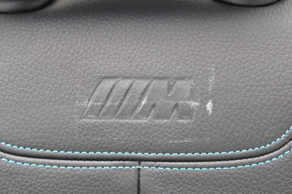 BMW M2 F87 FOTELE KOMPLET FOTELI siedzeń siedzenia tapicerka + boczki drzwiowe czarne MPower Dakota/schwarz/Kontrast blau M2 F87
