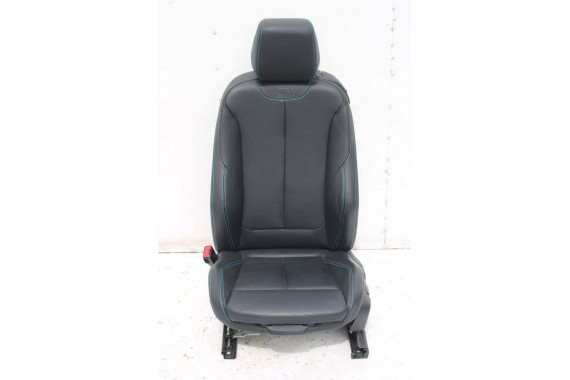 BMW M2 F87 FOTELE KOMPLET FOTELI siedzeń siedzenia tapicerka + boczki drzwiowe czarne MPower Dakota/schwarz/Kontrast blau M2 F87