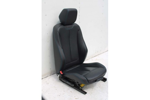BMW M2 F87 FOTELE KOMPLET FOTELI siedzeń siedzenia tapicerka + boczki drzwiowe czarne MPower Dakota/schwarz/Kontrast blau M2 F87