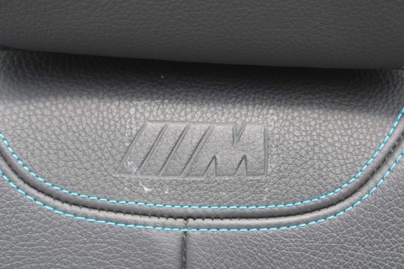 BMW M2 F87 FOTELE KOMPLET FOTELI siedzeń siedzenia tapicerka + boczki drzwiowe czarne MPower Dakota/schwarz/Kontrast blau M2 F87