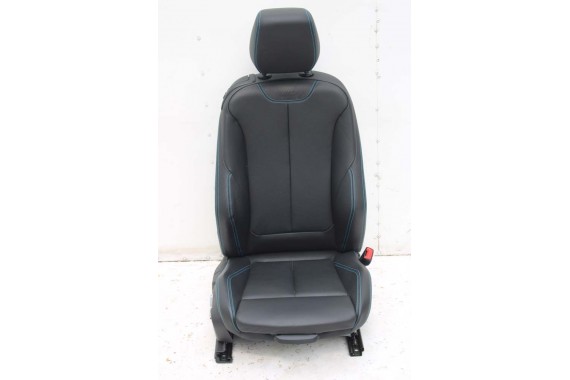BMW M2 F87 FOTELE KOMPLET FOTELI siedzeń siedzenia tapicerka + boczki drzwiowe czarne MPower Dakota/schwarz/Kontrast blau M2 F87