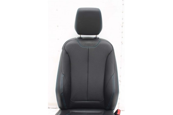BMW M2 F87 FOTELE KOMPLET FOTELI siedzeń siedzenia tapicerka + boczki drzwiowe czarne MPower Dakota/schwarz/Kontrast blau M2 F87