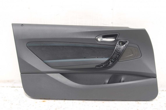 BMW M2 F87 FOTELE KOMPLET FOTELI siedzeń siedzenia tapicerka + boczki drzwiowe czarne MPower Dakota/schwarz/Kontrast blau M2 F87