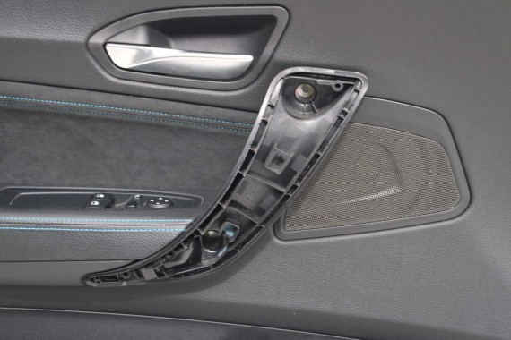 BMW M2 F87 FOTELE KOMPLET FOTELI siedzeń siedzenia tapicerka + boczki drzwiowe czarne MPower Dakota/schwarz/Kontrast blau M2 F87