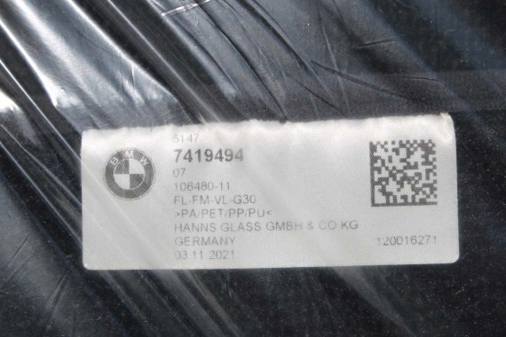 BMW 5 G30 DYWANIKI PODŁOGI 7419494 wycieraczki kolor czarny 7419494 51477419494 7419494 8596265 7419494 51477419494 7419494 G31