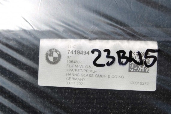BMW 5 G30 DYWANIKI PODŁOGI 7419494 wycieraczki kolor czarny 7419494 51477419494 7419494 8596265 7419494 51477419494 7419494 G31