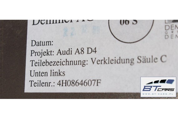 AUDI A8 LISTWY PROGOWE WEWNĘTRZNE PODŚWIETLANE 4H 4H0864607F 4H0864608F 4H1867272 listwa progowa D4  DF3 - brązowy (piccobraun)