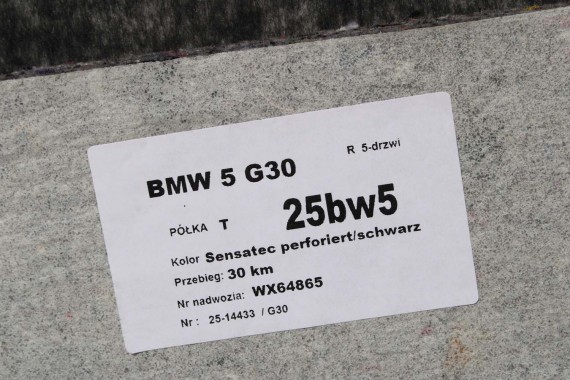 BMW 5 G30 PÓŁKA TYLNA TYŁ BAGAŻNIKA 7419291 51467419291 7419291 7419291 51467419291 7419291 7419291 51467419291 7419291 7419291