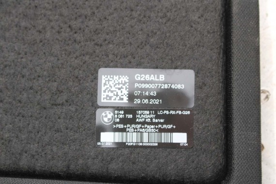 BMW 4 G26 PÓŁKA TYLNA TYŁ BAGAŻNIKA 9871082 8081723 9871082 czarna 9871082 i4 51479871082 51478081723 8081723 9871082 8081723