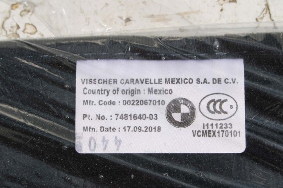 BMW 3 G20 G21 DYWANIKI PODŁOGI 7481640 wycieraczki kolor czarny 51477481640 213271 51 47 7910436 7481640 7481640 7481640 7481640