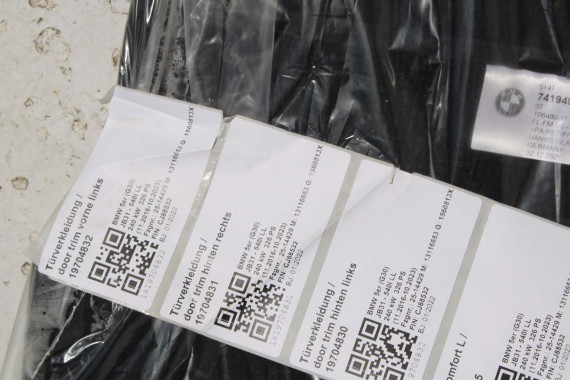 BMW 5 G30 DYWANIKI PODŁOGI 7419494 wycieraczki kolor czarny 7419494 51477419494 7419494 106480 7419494 51477419494 7419494 G31