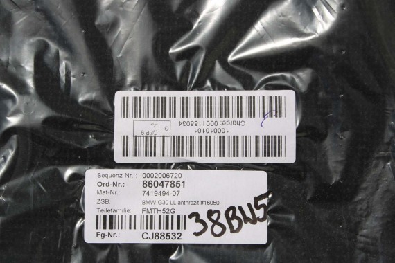 BMW 5 G30 DYWANIKI PODŁOGI 7419494 wycieraczki kolor czarny 7419494 51477419494 7419494 106480 7419494 51477419494 7419494 G31