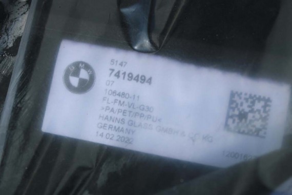 BMW 5 G30 DYWANIKI PODŁOGI 7419494 wycieraczki kolor czarny 7419494 51477419494 7419494 106480 7419494 51477419494 7419494 G31