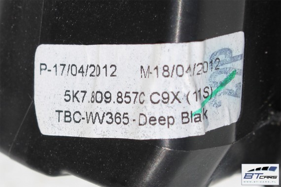 VW GOLF 6 VI CABRIO KLAPKA WLEWU 5K7809857C LC9X 5K7 809 857 5K 5K7809857B 5K7809857C 5K7809857B 5K7809857 5K7809857B 5K7809857